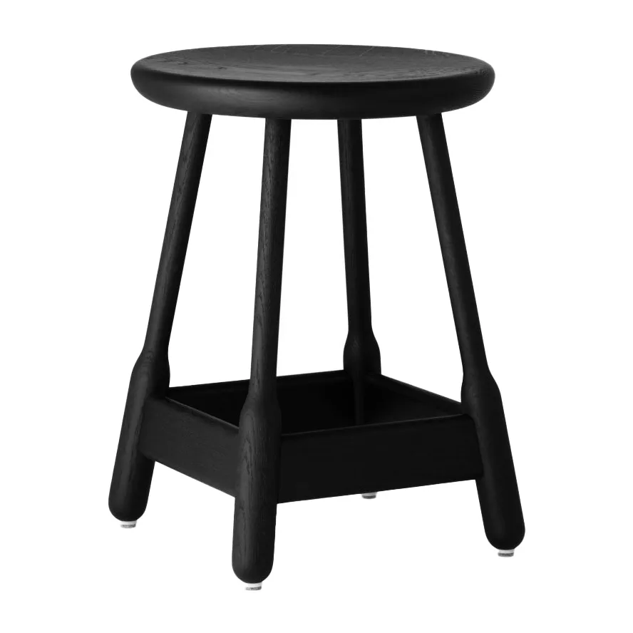 Albert barstol 50 cm, Svartbetsad ek Massproductions