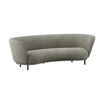 Dandy 3-sits soffa - Black oak - Kirkby Design, Spiral - 23 Monochrome - Massproductions