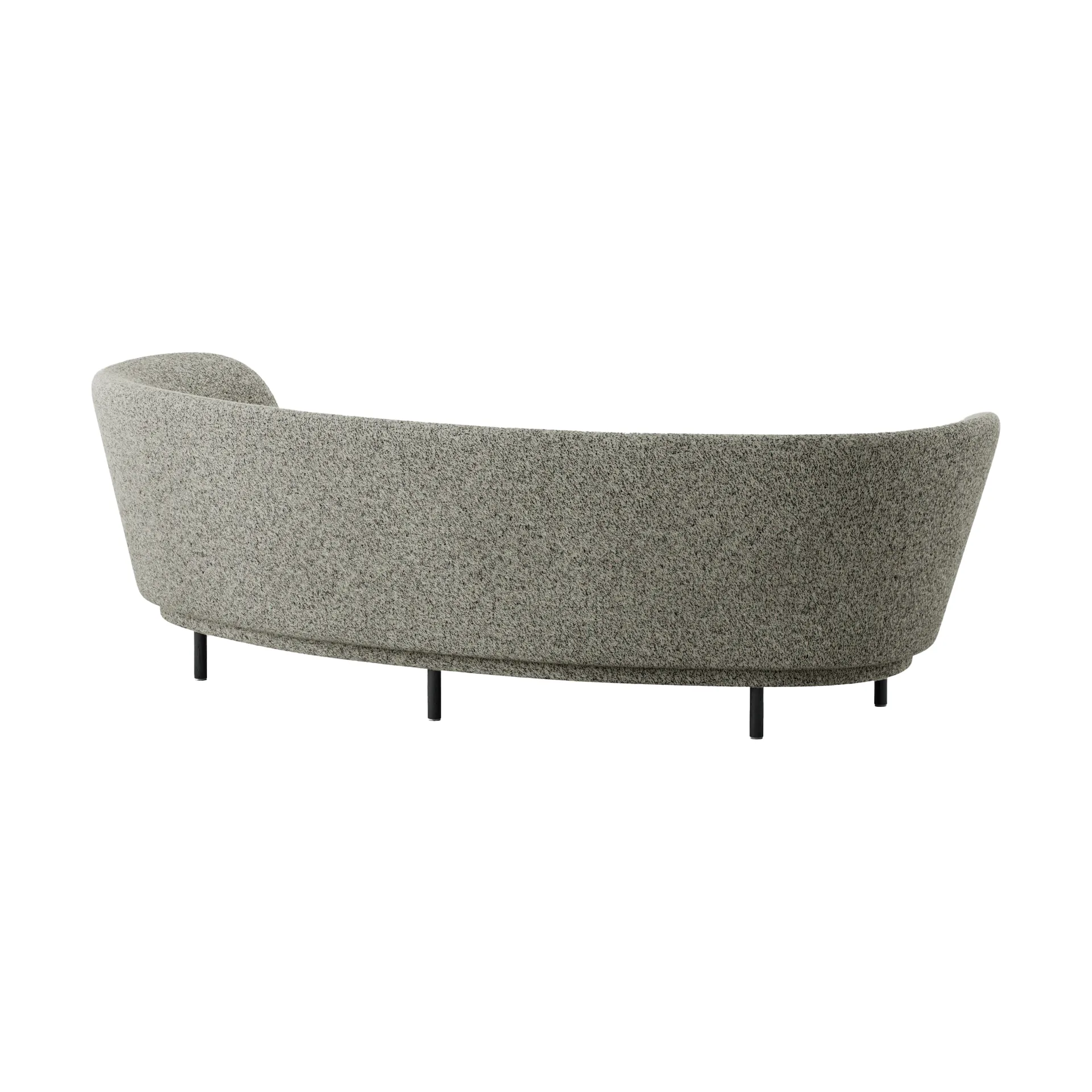 Dandy 3-sits soffa, Black oak - Kirkby Design, Spiral - 23 Monochrome Massproductions