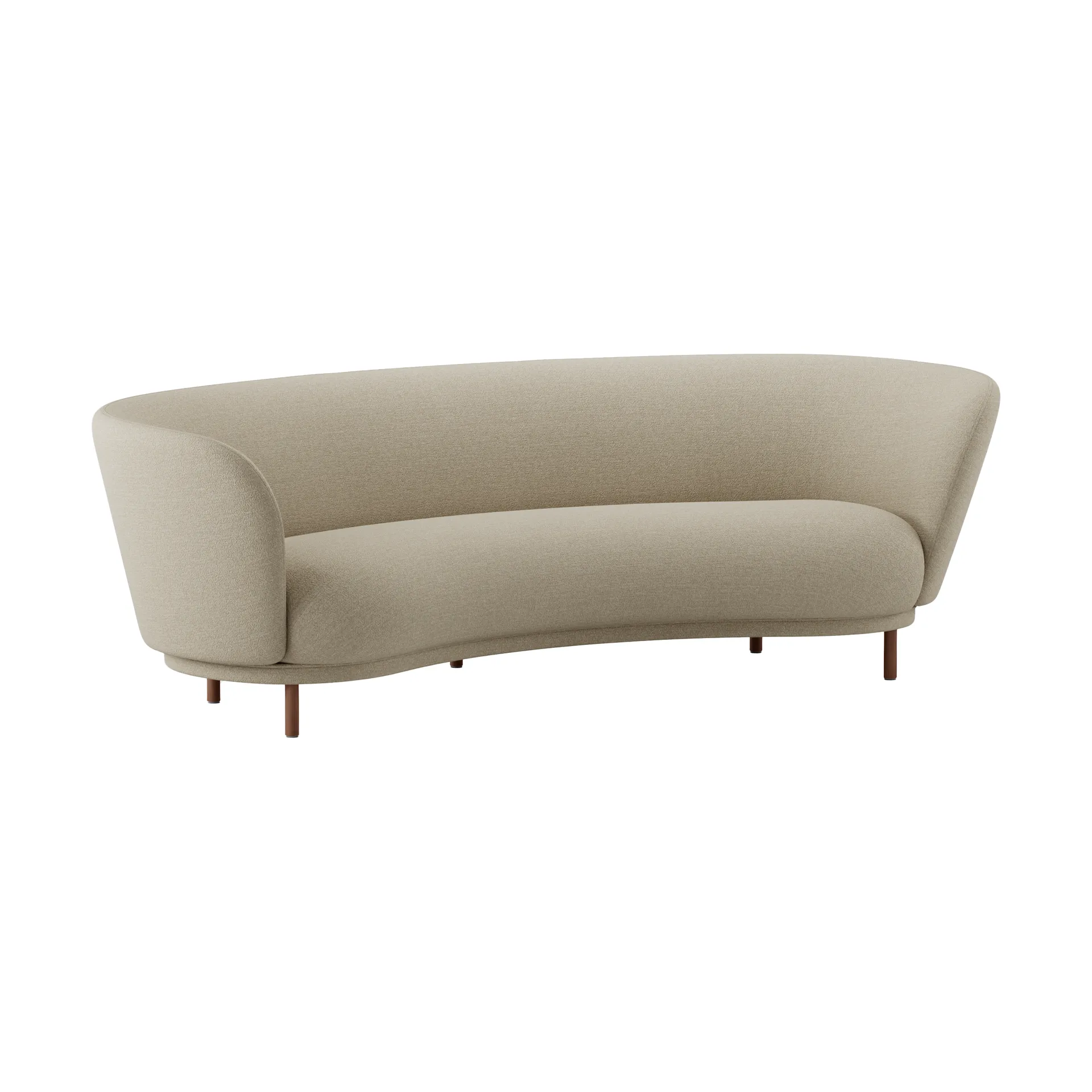 Dandy 3-sits soffa, Walnut-Ecriture 240 Massproductions