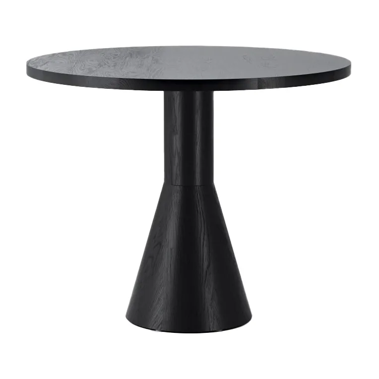 Draft matbord Ø88 cm, Svartbetsad ask Massproductions