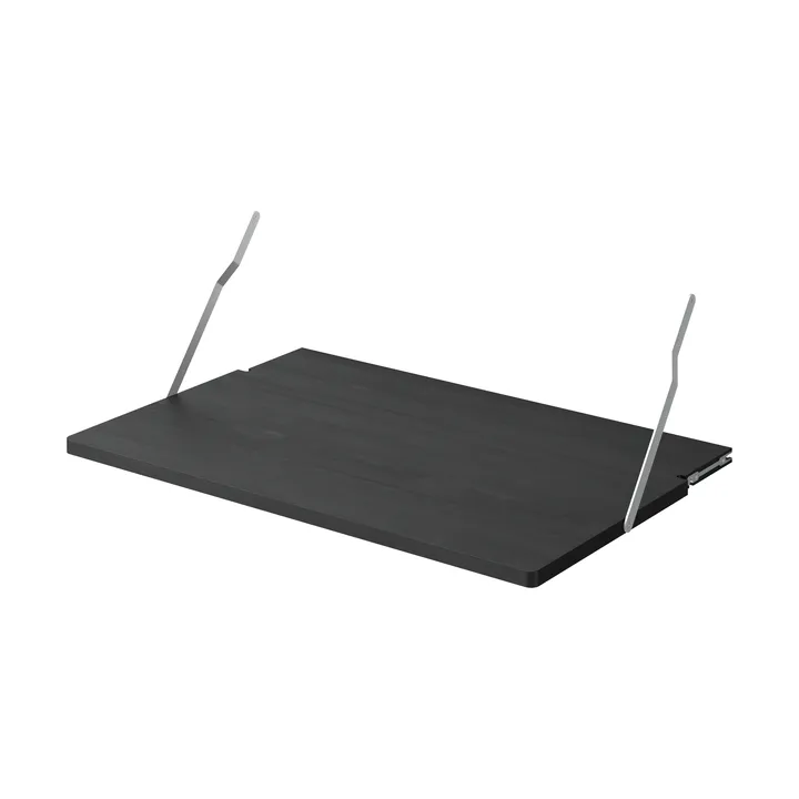 Gridlock Desk skrivbordshyllplan - Black stained Ash - Massproductions