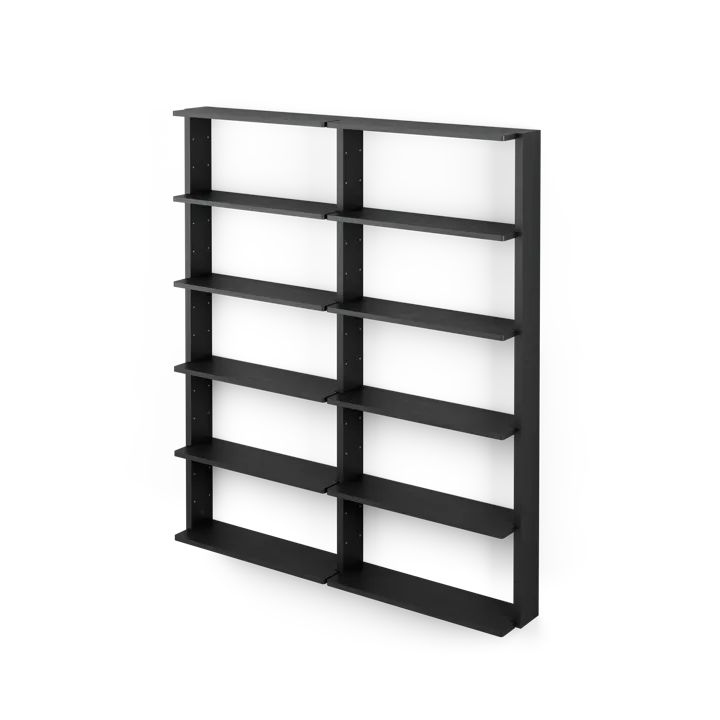 Gridlock - T2-A12-0 vägghylla - Black stained Ash - Massproductions