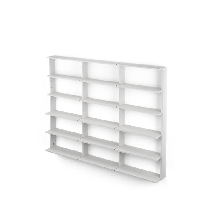 Gridlock - T3-A9-A9 vägghylla - White stained Ash - Massproductions