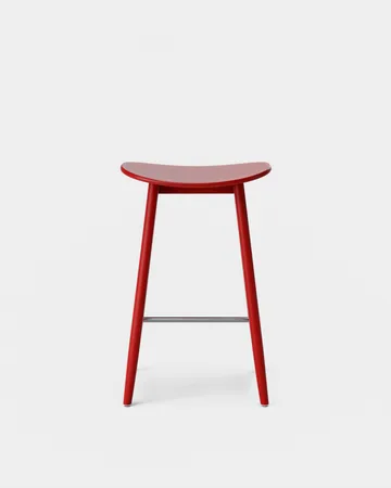 Icha barstol 65 cm - Rödlakerad bok - Massproductions