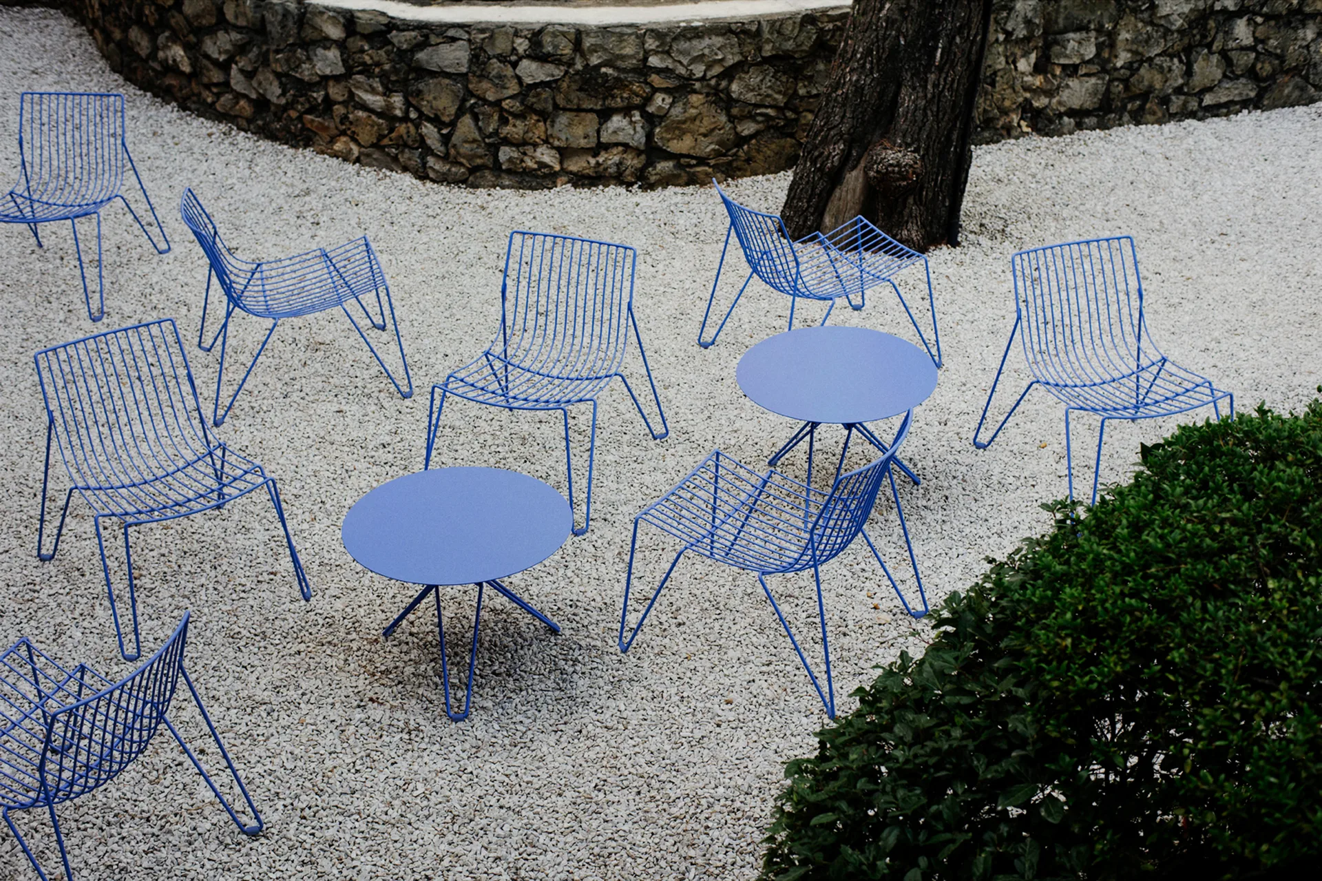 Tio sidobord Ø60 cm, Overseas Blue Massproductions