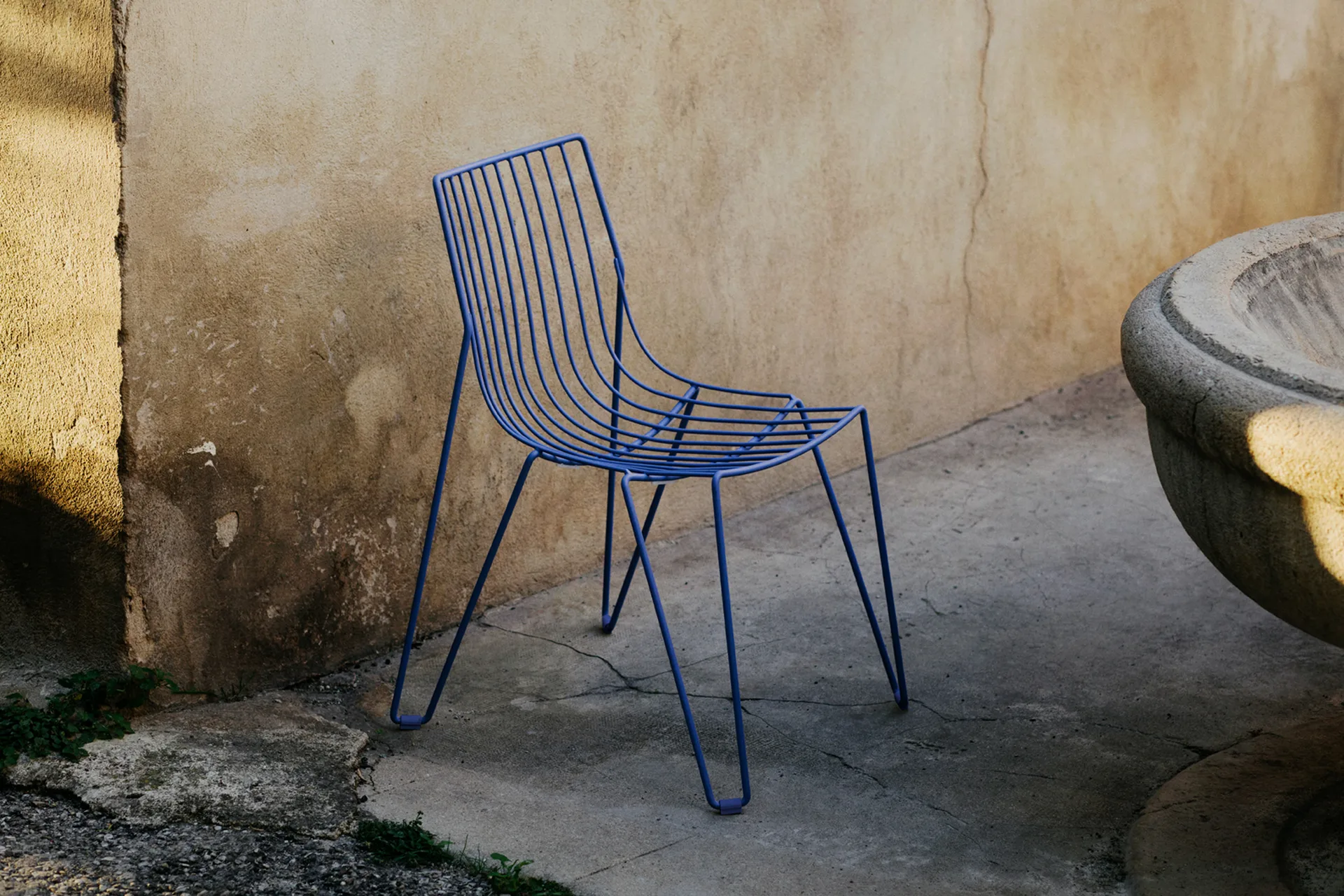 Tio stol, Overseas Blue (blå) Massproductions