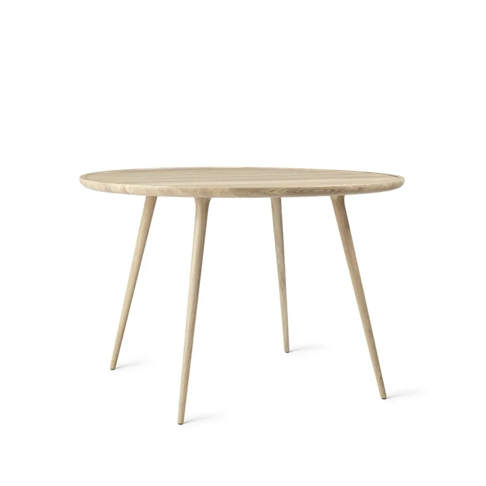 Accent matbord runt, ek vitpigmenterad mattlack, ø110 cm Mater