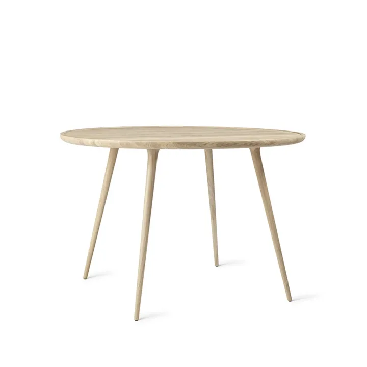 Accent matbord runt - ek vitpigmenterad mattlack, ø110 cm - Mater