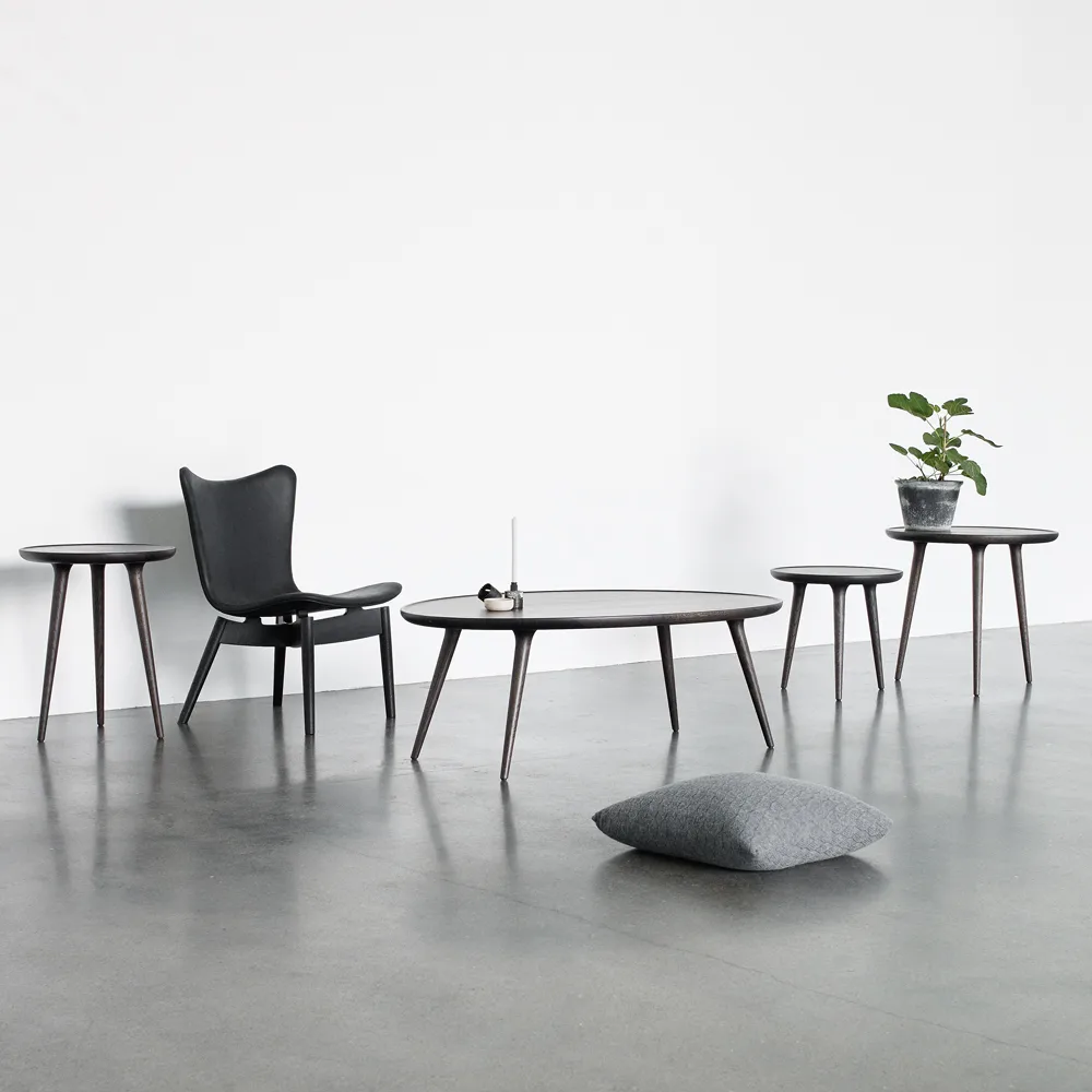 Accent sidobord, ek sirka grey, medium Mater