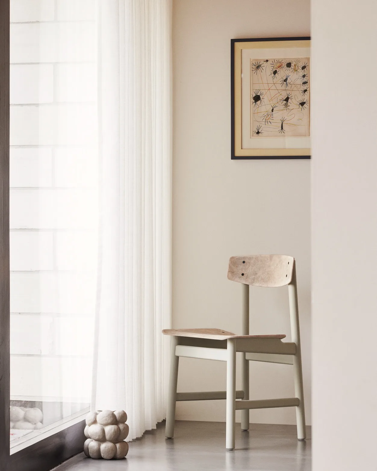 Conscious BM3162 stol, Grey beech-wood waste grey Mater
