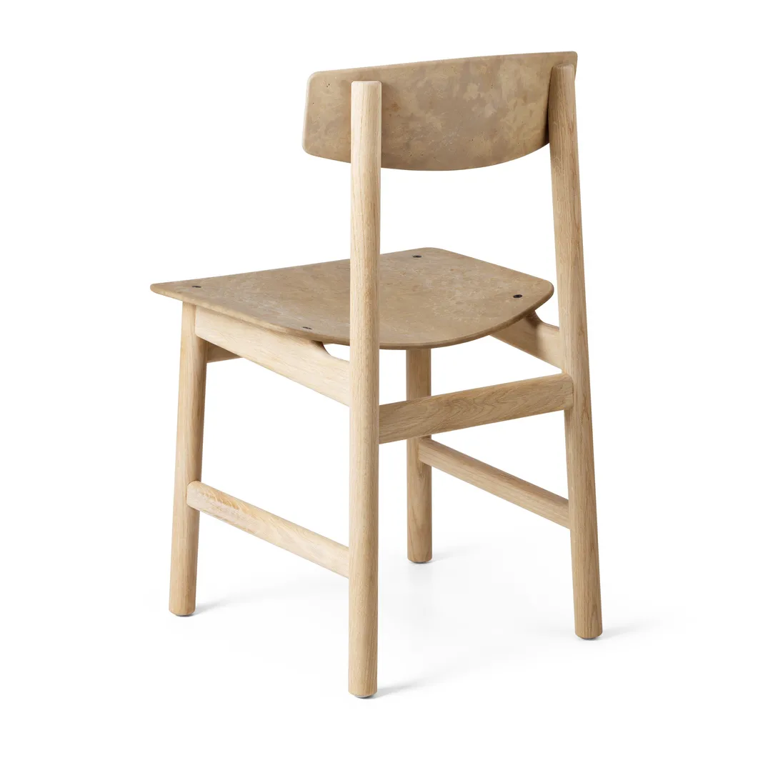 Conscious BM3162 stol, Soaped oak-coffee waste light Mater