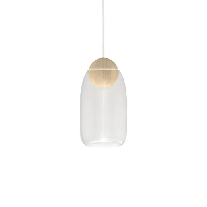 Liuku Ball pendel - transparent, mattlackad lind - Mater