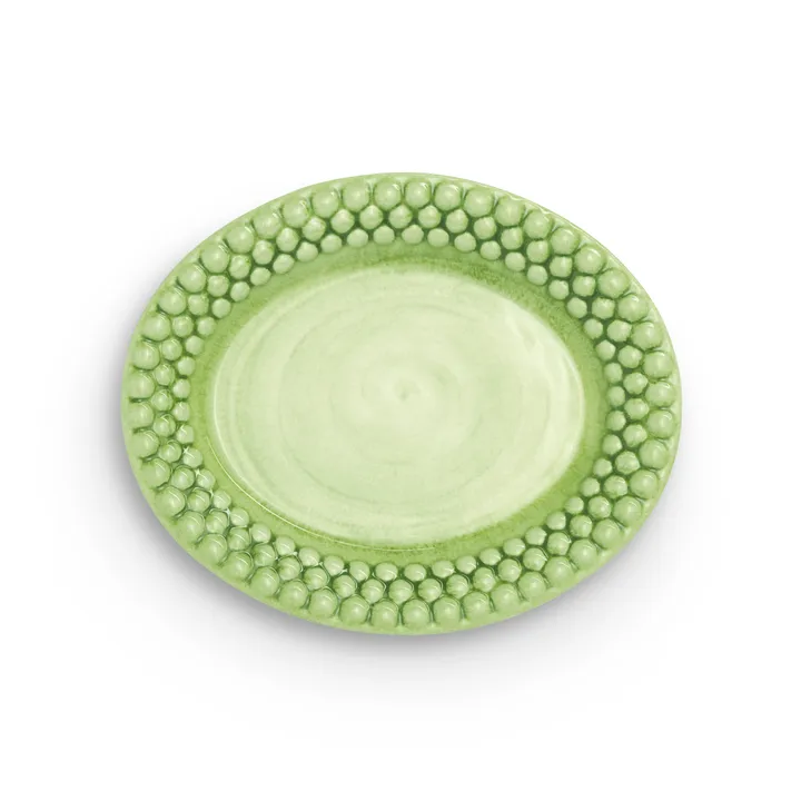Bubbles oval tallrik 20 cm - Grön - Mateus
