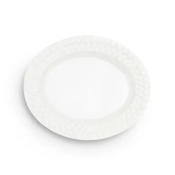 Bubbles oval tallrik 20 cm - Vit - Mateus