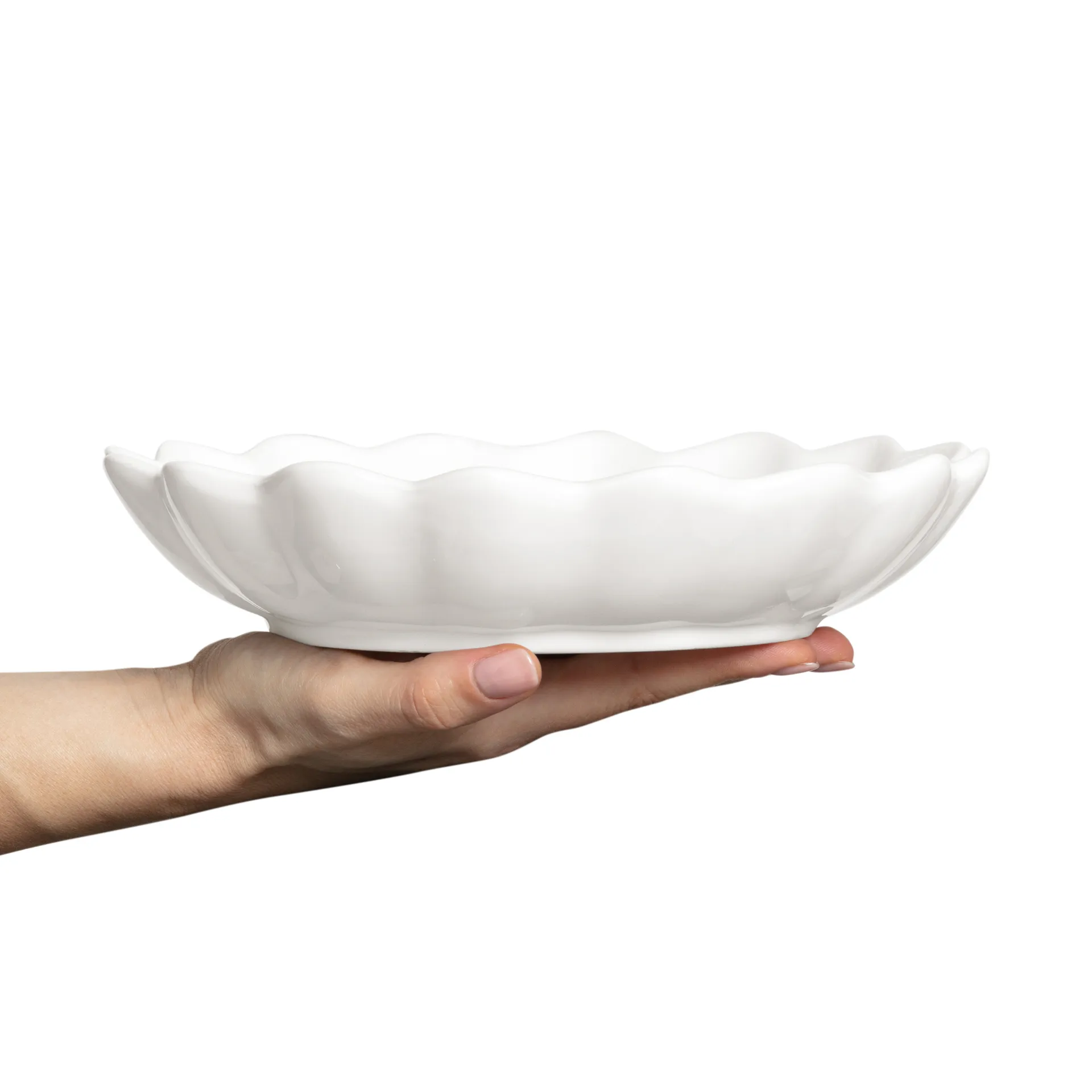 Oyster skål Ø24 cm, Vit Mateus