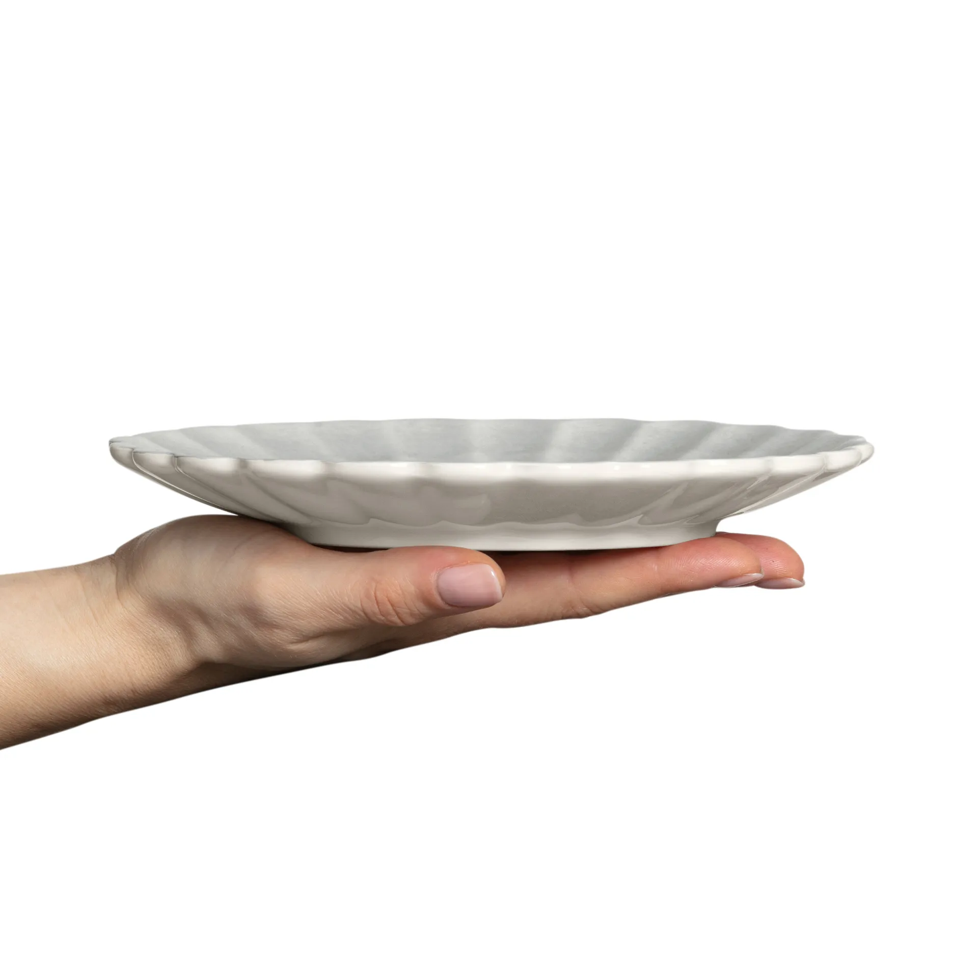 Oyster tallrik 20 cm, Grå Mateus