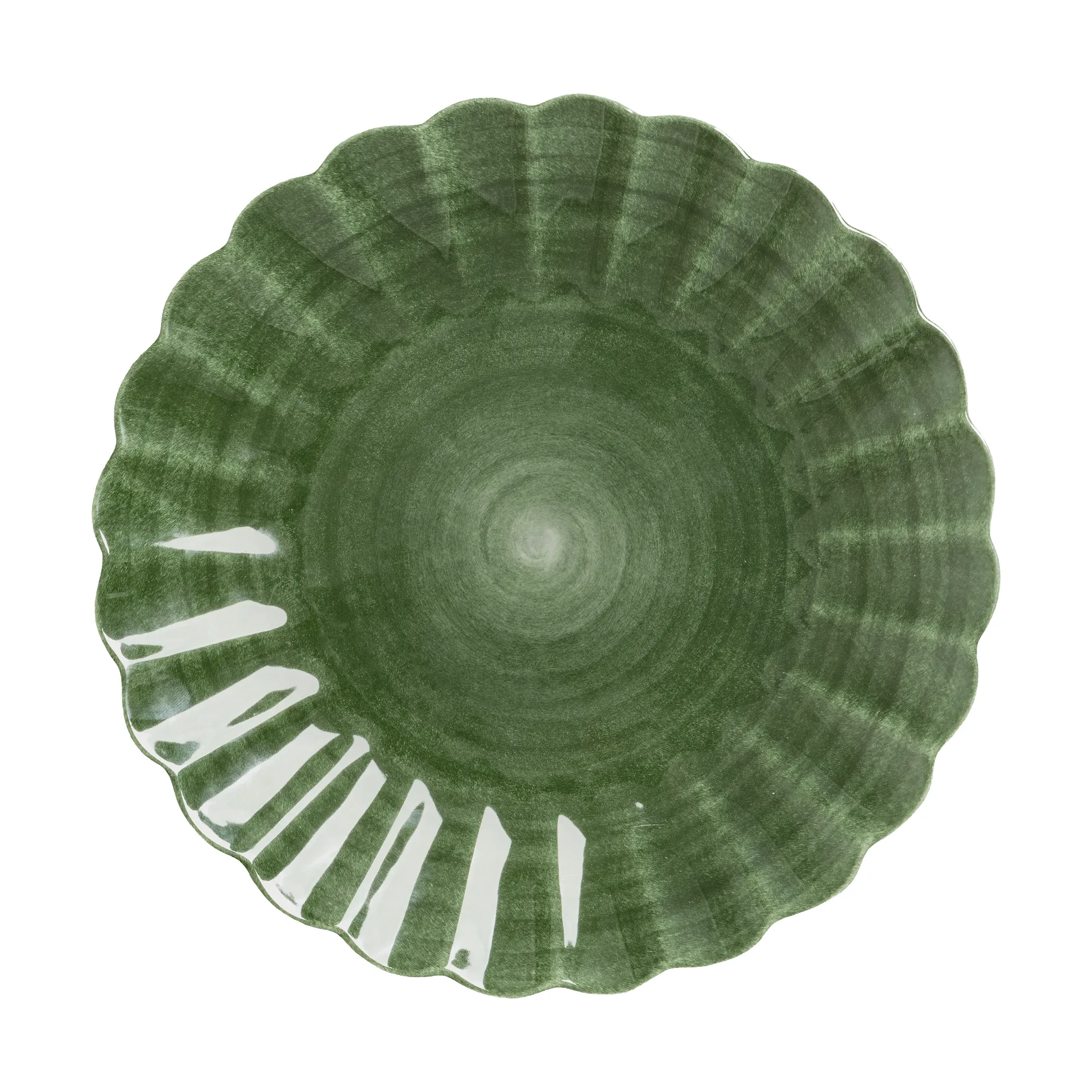 Oyster tallrik 28 cm, Forest green Mateus