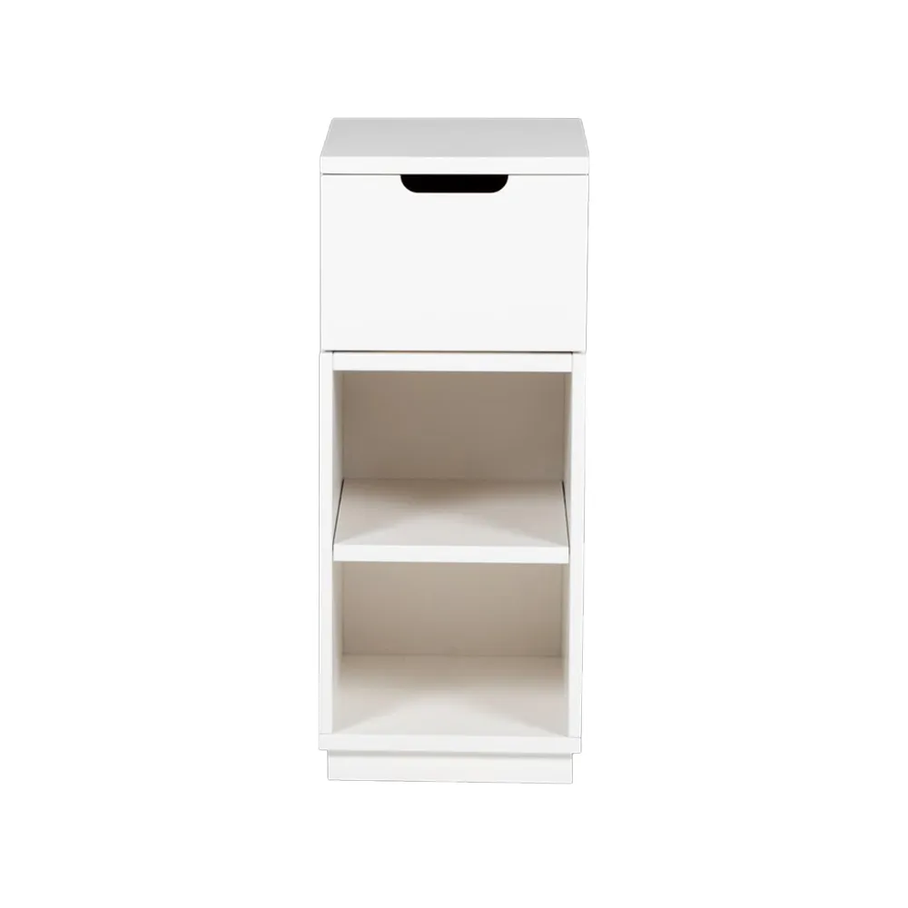 Aoko sängbord 72 cm 1 låda, Vitlack Mavis