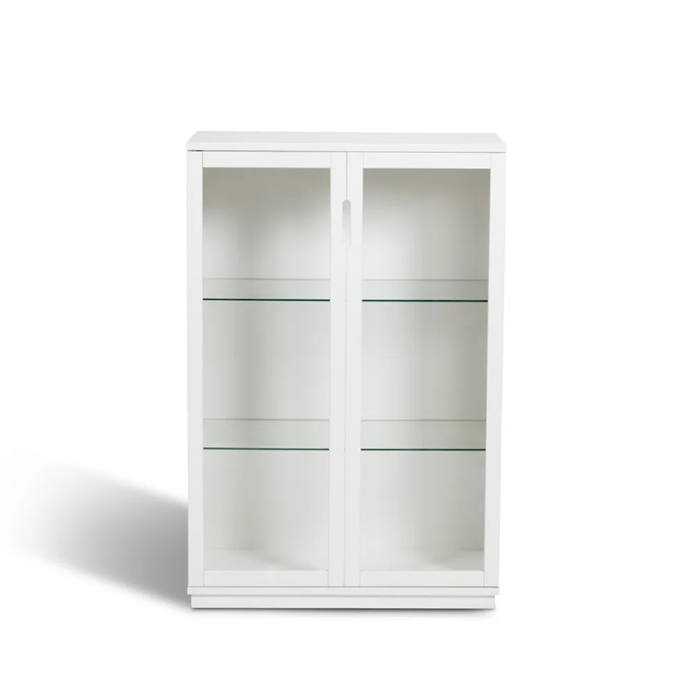 Aoko vitrinskåp 120 cm, Vitlack Mavis