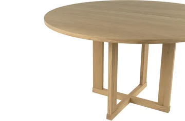 Arv matbord ⌀130 cm - Vitpigmenterad mattlackad ek - Mavis
