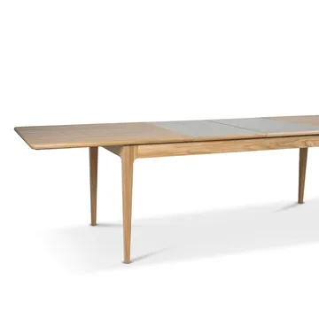 Höllviken matbord - ek vitpigmenterad mattlack, 1 ilägg, ek á 50 cm - Mavis