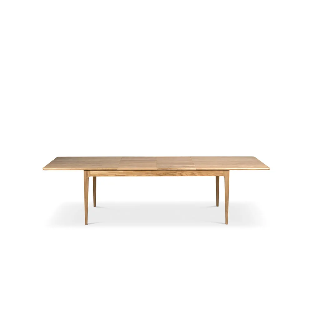 Höllviken matbord, Ek vitpigmenterad mattlack-2 ilägg-ek á 50 cm Mavis