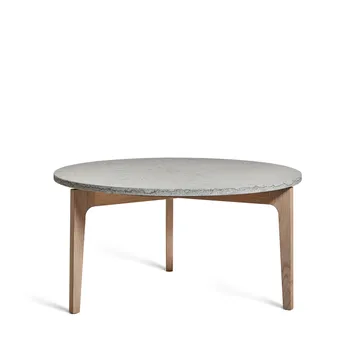 Höllviken soffbord Ø80 cm - Kalksten-vitpigmenterade ekben - Mavis
