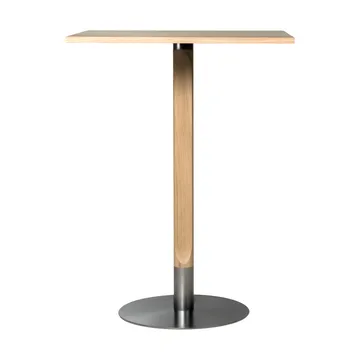 Rod barbord 70x70 cm - Vitpigmenterad mattlackad ek - Mavis