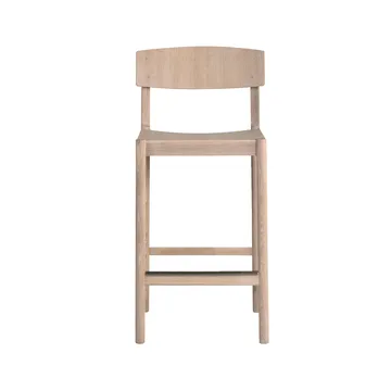 Rod barstol 65 cm - Vit vaxoljad ek - Mavis