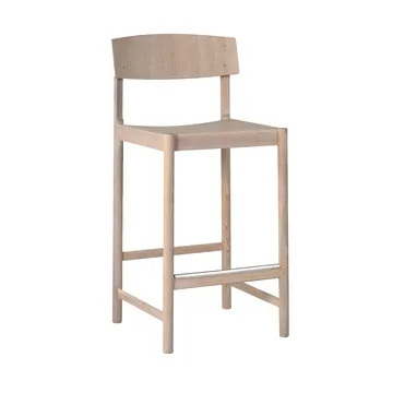 Rod barstol 65 cm - Vit vaxoljad ek - Mavis