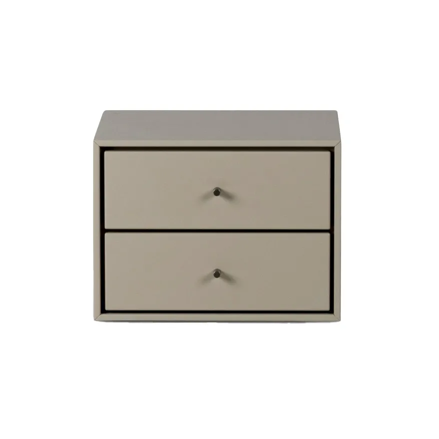 Volt sängbord vägghängt, Beige-rostfritt stål Mavis