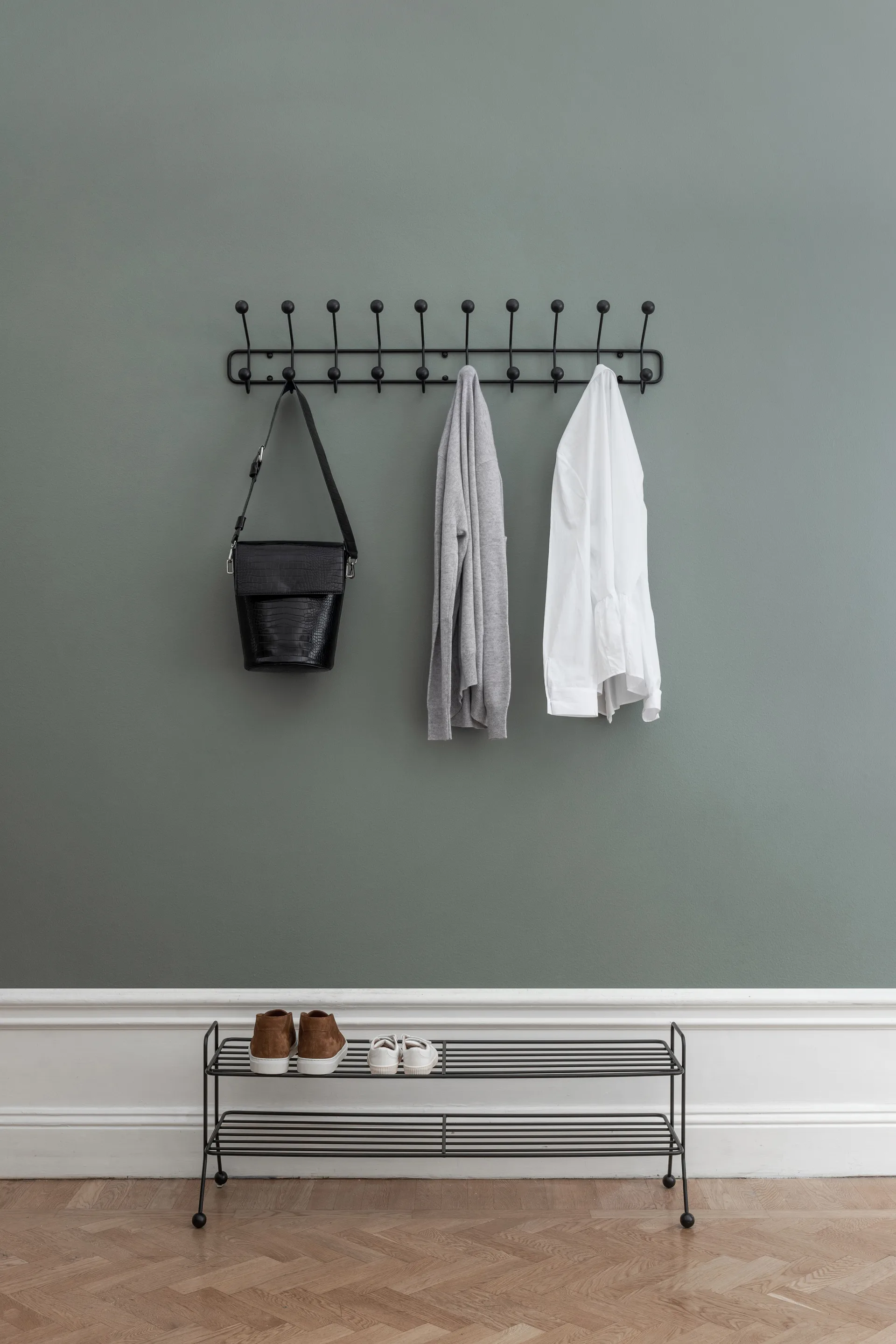 Bill Shoe Shelf L skohylla, svart Maze
