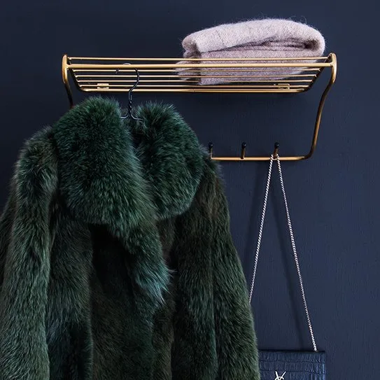 Hat Rack hatthylla, mässing Maze