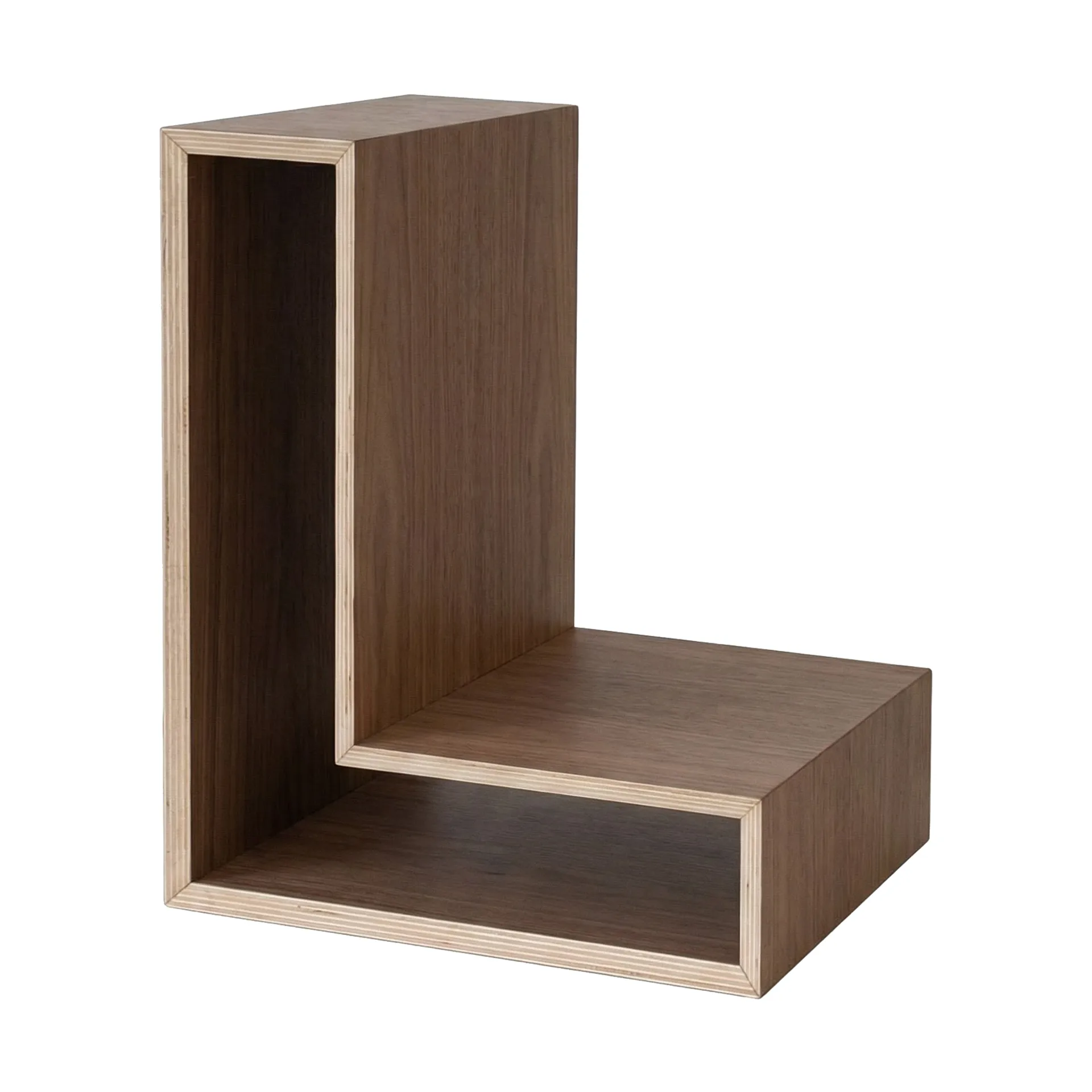 L-shelf vägghylla, Valnöt, 30x38x29 cm Maze