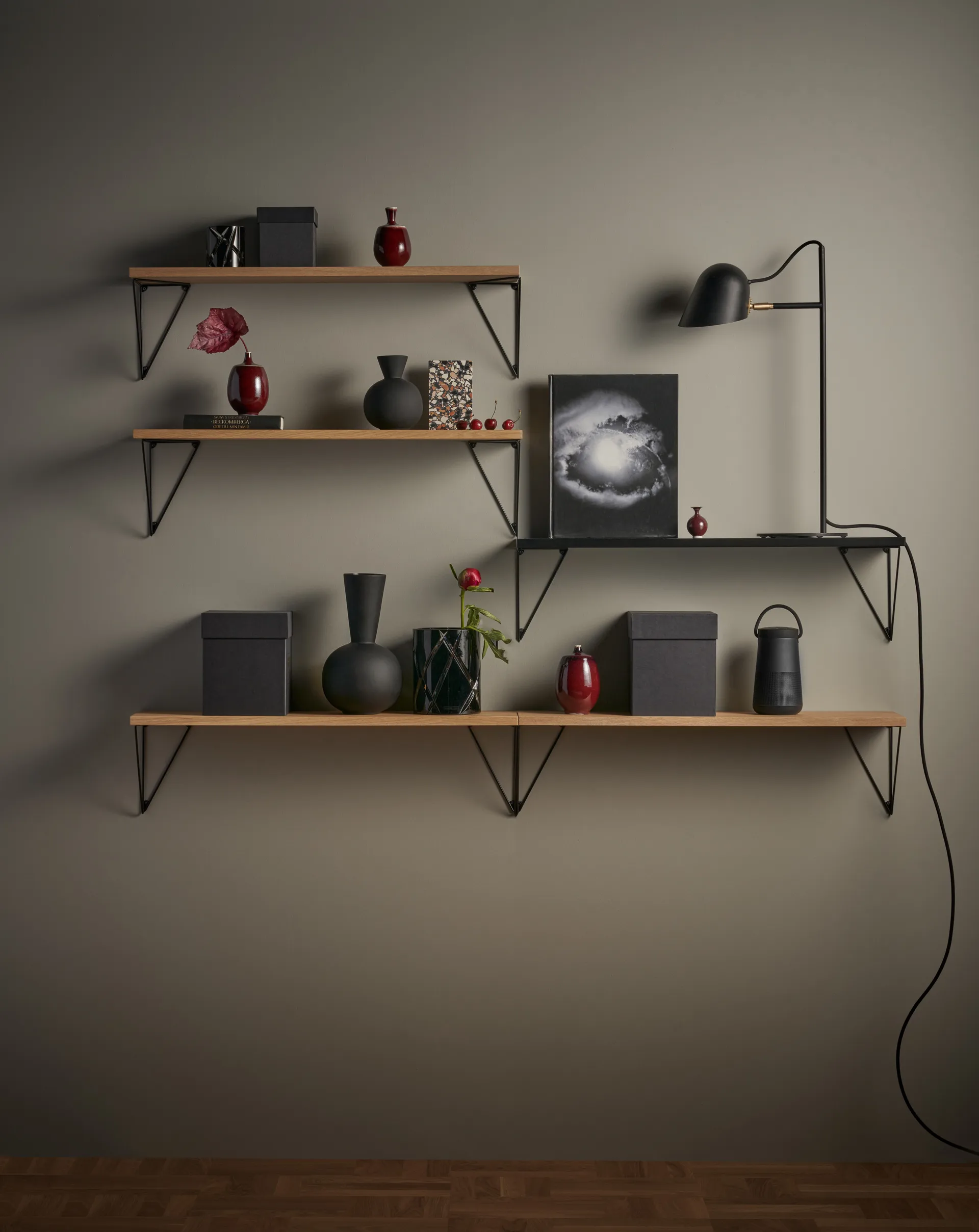 Pythagoras Shelf L hyllplan, ek Maze