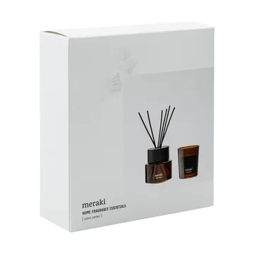 Meraki gåvoset doftpinnar och doftljus - Silent amber - Meraki