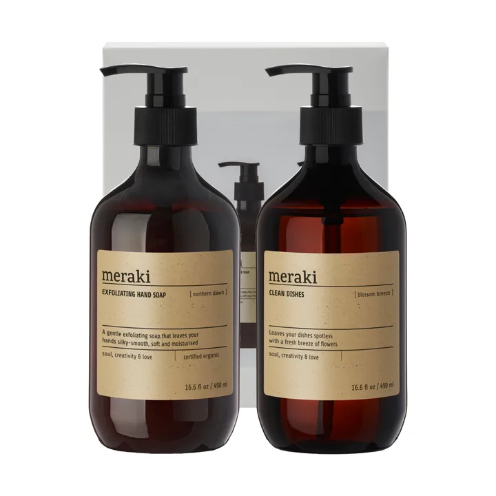 Meraki gåvoset handtvål och diskmedel - Exfoliating Northern star, Blossom breeze - Meraki