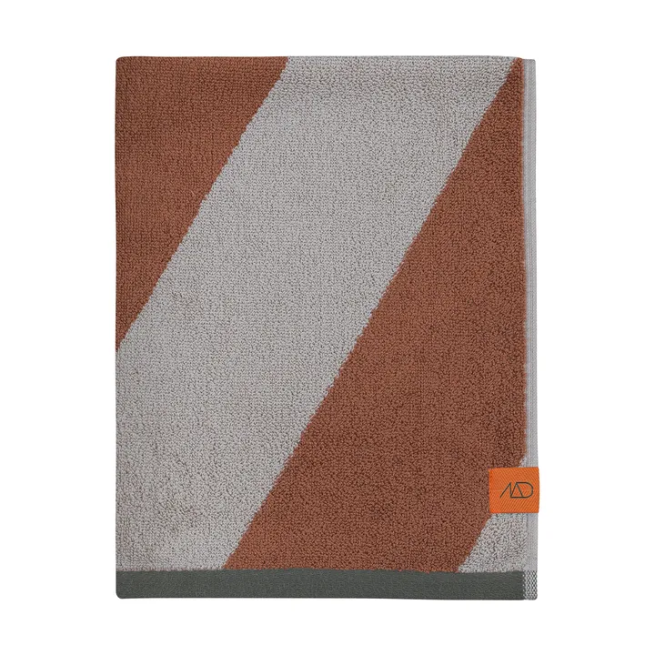 Diagonal gästhandduk 40x55 cm 2-pack - Brick - Mette Ditmer