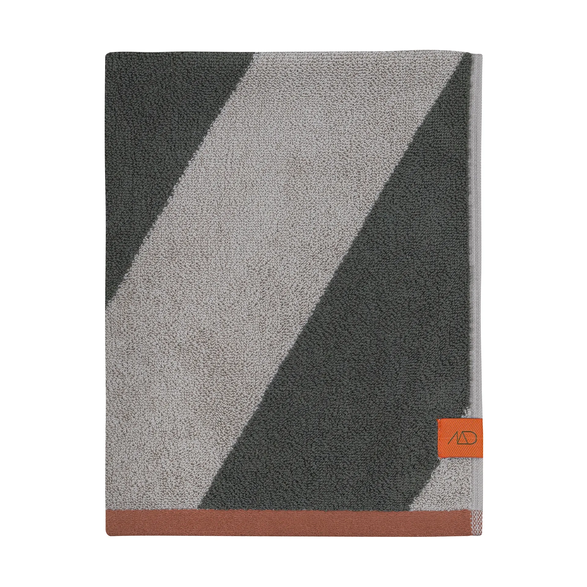 Diagonal gästhandduk 40x55 cm 2-pack, Dark olive Mette Ditmer
