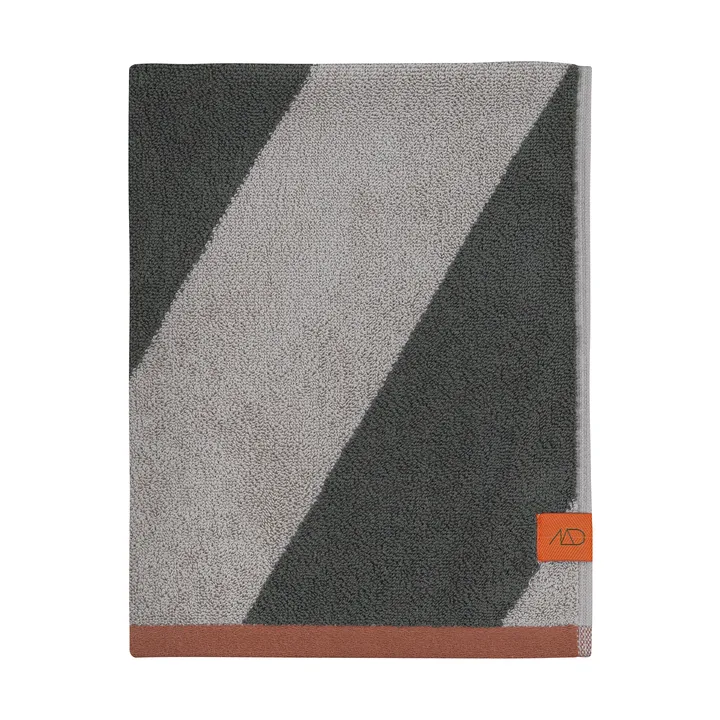 Diagonal handduk - Dark olive, 50x90 cm - Mette Ditmer