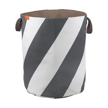 Diagonal tvättkorg Ø40x50 cm - Dark grey-off-white - Mette Ditmer