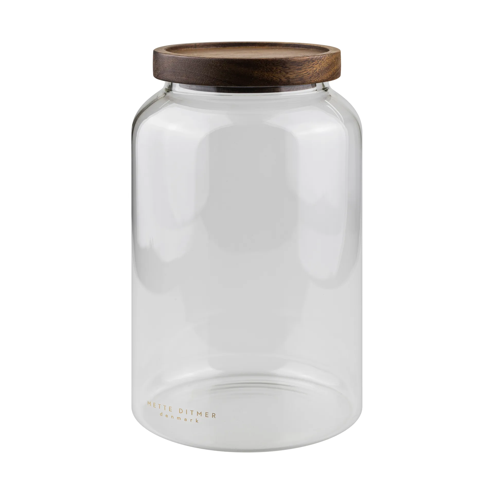 Luna burk med lock large 20 cm, Transparent Mette Ditmer