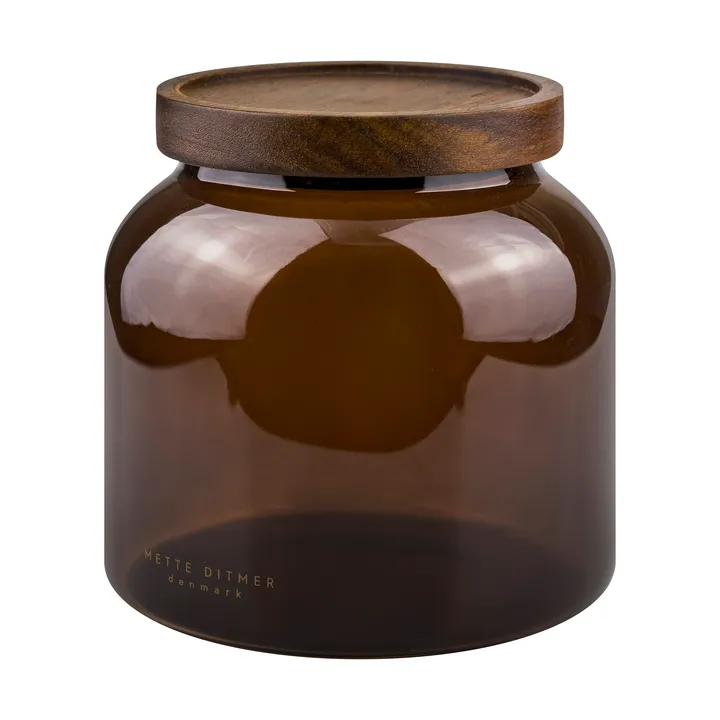 Luna burk med lock small 13 cm - Brown - Mette Ditmer