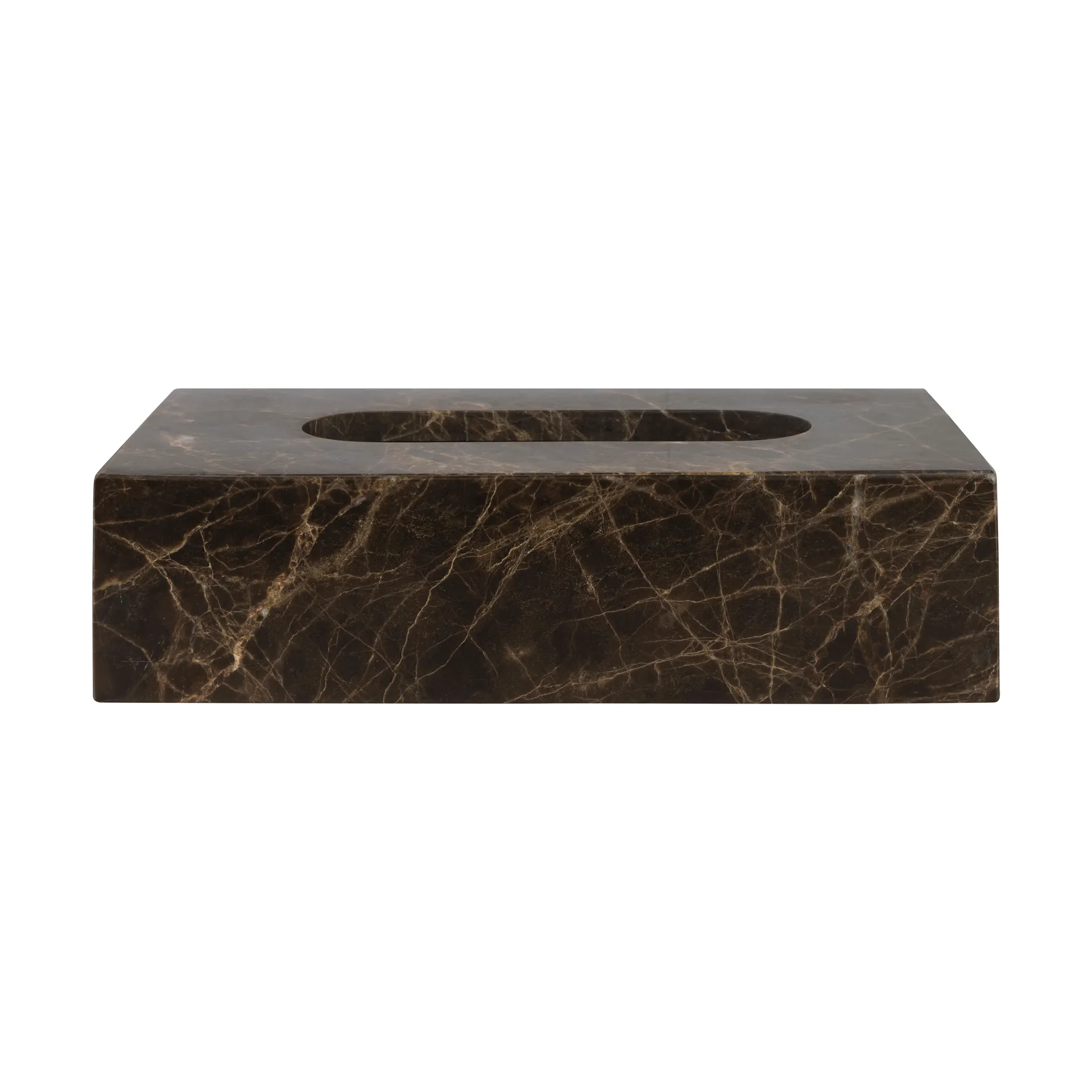 Marble näsdukslåda 14x25,5 cm, Brun Mette Ditmer