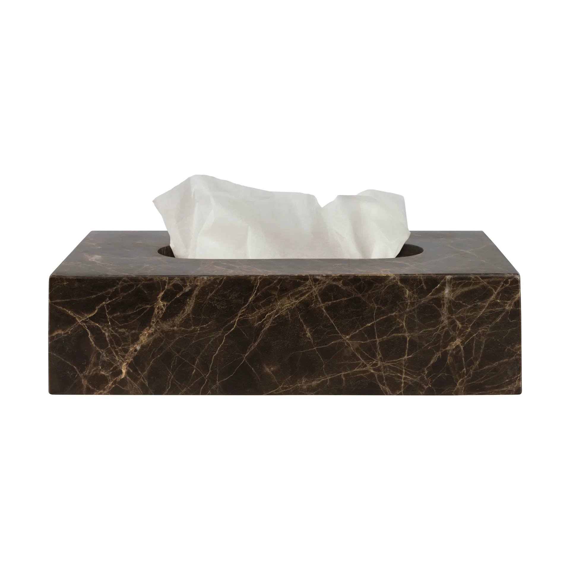 Marble näsdukslåda 14x25,5 cm, Brun Mette Ditmer