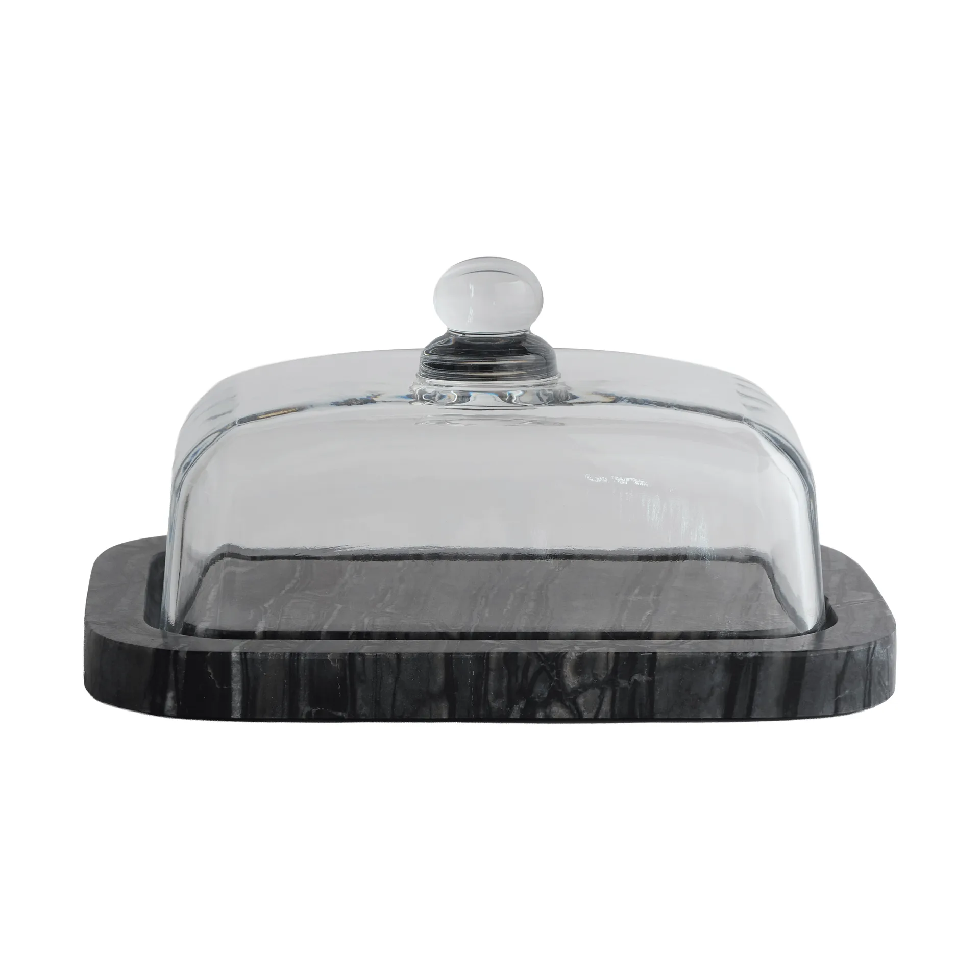 Marble smörask, Black-Grey (svart-grå), 14x19,5x10,5 cm Mette Ditmer
