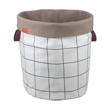 Mesh tvättkorg Ø40x50 cm - Brown-Off-white - Mette Ditmer