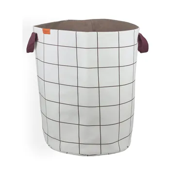 Mesh tvättkorg Ø40x50 cm - Brown-Off-white - Mette Ditmer