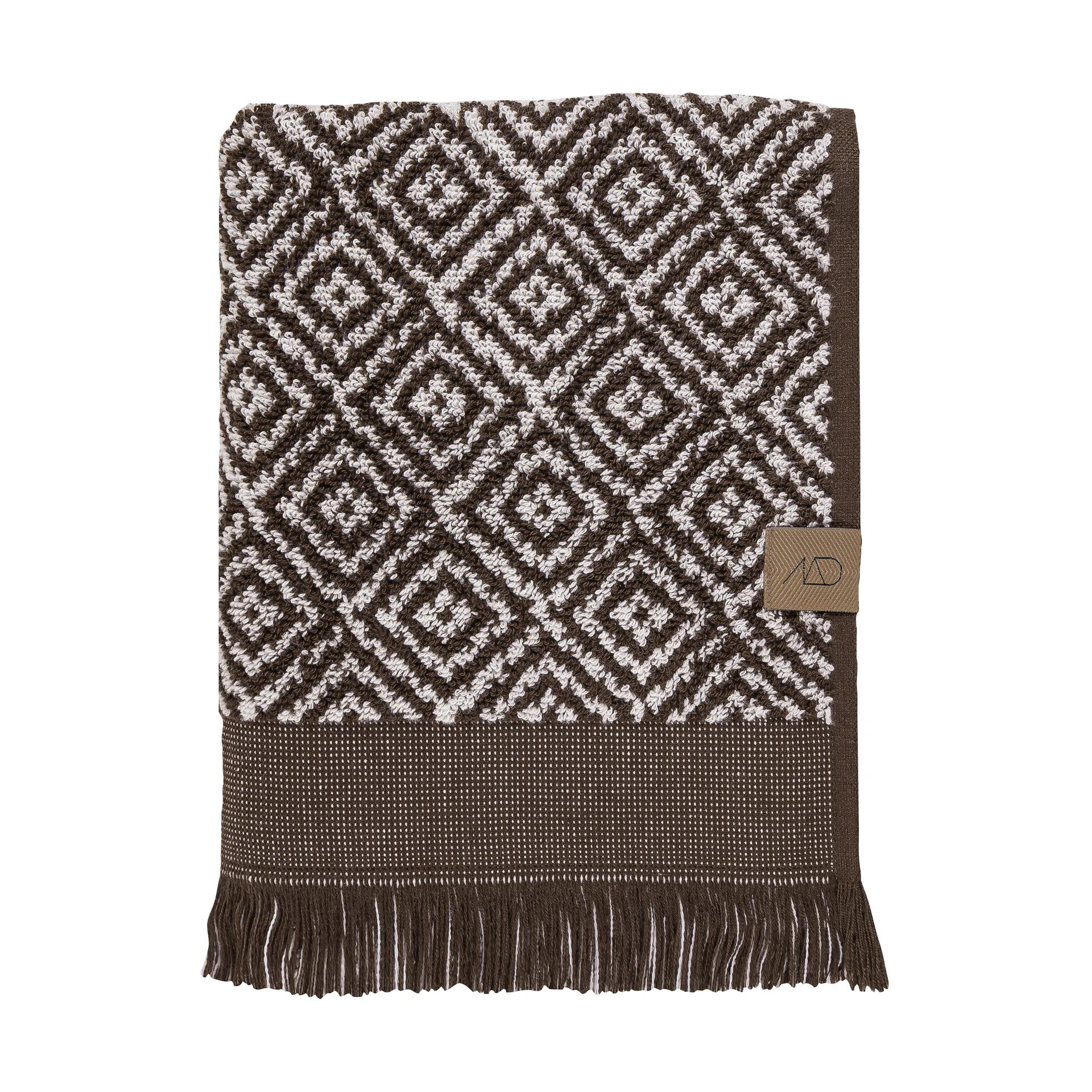 Morocco handduk 50x90 cm, Chocolate-off-white Mette Ditmer